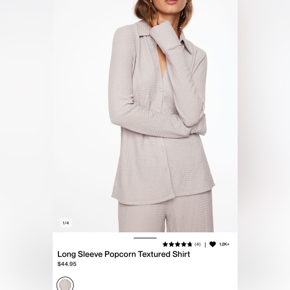 Dynamite Long Sleeve Popcorn Textured Shirt NWT - Picture 1 of 1